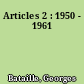 Articles 2 : 1950 - 1961