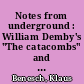 Notes from underground : William Demby's "The catacombs" and the diasporic roots of African-American modernism