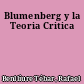 Blumenberg y la Teoria Critica