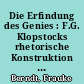 Die Erfindung des Genies : F.G. Klopstocks rhetorische Konstruktion des Au(c)tors im Vorfeld des Autonomieästhetik