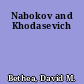 Nabokov and Khodasevich