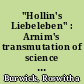 "Hollin's Liebeleben" : Arnim's transmutation of science into literature