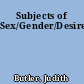 Subjects of Sex/Gender/Desire