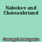 Nabokov and Chateaubriand