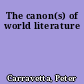 The canon(s) of world literature