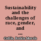 Sustainability and the challenges of race, gender, and poverty to contemporary scientific cultures