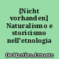 [Nicht vorhanden] Naturalismo e storicismo nell'etnologia