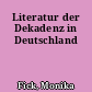 Literatur der Dekadenz in Deutschland