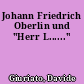 Johann Friedrich Oberlin und "Herr L......"