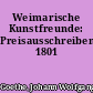 Weimarische Kunstfreunde: Preisausschreiben 1801