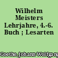 Wilhelm Meisters Lehrjahre, 4.-6. Buch ; Lesarten