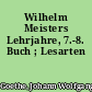 Wilhelm Meisters Lehrjahre, 7.-8. Buch ; Lesarten