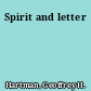 Spirit and letter