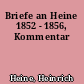 Briefe an Heine 1852 - 1856, Kommentar