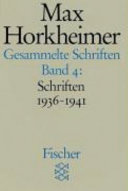 Schriften 1936 - 1941