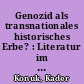 Genozid als transnationales historisches Erbe? : Literatur im Kontext türkischer und deutscher Geschichte