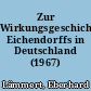Zur Wirkungsgeschichte Eichendorffs in Deutschland (1967)