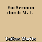 Ein Sermon durch M. L.