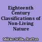 Eighteenth Century Classifications of Non-Living Nature