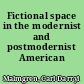 Fictional space in the modernist and postmodernist American novel