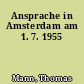 Ansprache in Amsterdam am 1. 7. 1955