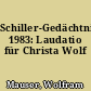 Schiller-Gedächtnispreis 1983: Laudatio für Christa Wolf