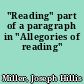 "Reading" part of a paragraph in "Allegories of reading"