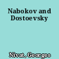 Nabokov and Dostoevsky