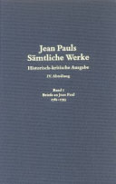 Briefe an Jean Paul 1781 - 1793, Kommentar