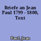 Briefe an Jean Paul 1799 - 1800, Text