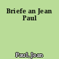 Briefe an Jean Paul