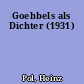 Goebbels als Dichter (1931)