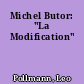 Michel Butor: "La Modification"