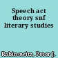 Speech act theory snf literary studies