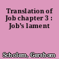 Translation of Job chapter 3 : Job's lament