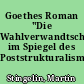 Goethes Roman "Die Wahlverwandtschaften" im Spiegel des Poststrukturalismus