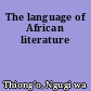 The language of African literature