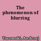 The phenomenon of blurring