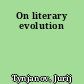 On literary evolution