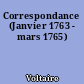 Correspondance (Janvier 1763 - mars 1765)