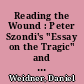 Reading the Wound : Peter Szondi's "Essay on the Tragic" and Walter Benjamin