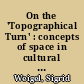 On the 'Topographical Turn' : concepts of space in cultural studies and Kulturwissenschaften