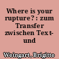 Where is your rupture? : zum Transfer zwischen Text- und Bildtheorie
