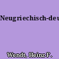 Neugriechisch-deutsch