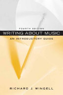 Writing about music : an introductory guide