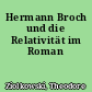 Hermann Broch und die Relativität im Roman